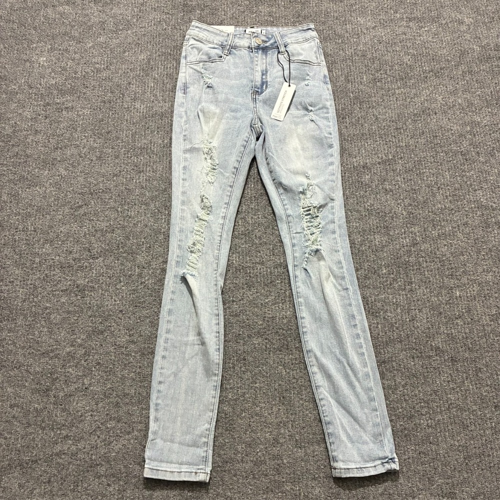 Rue21 Ultimate Stretch Jegging Womens‎ Size 0 Distressed Light Denim High Rise